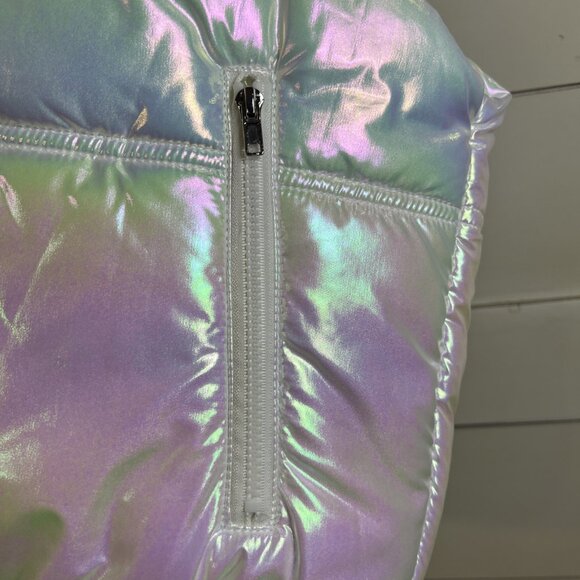 Hello Kitty Snow Angel Cropped Puffer Iridescent Women/Jr Sizes L And XL Viral - Picture 8 of 12